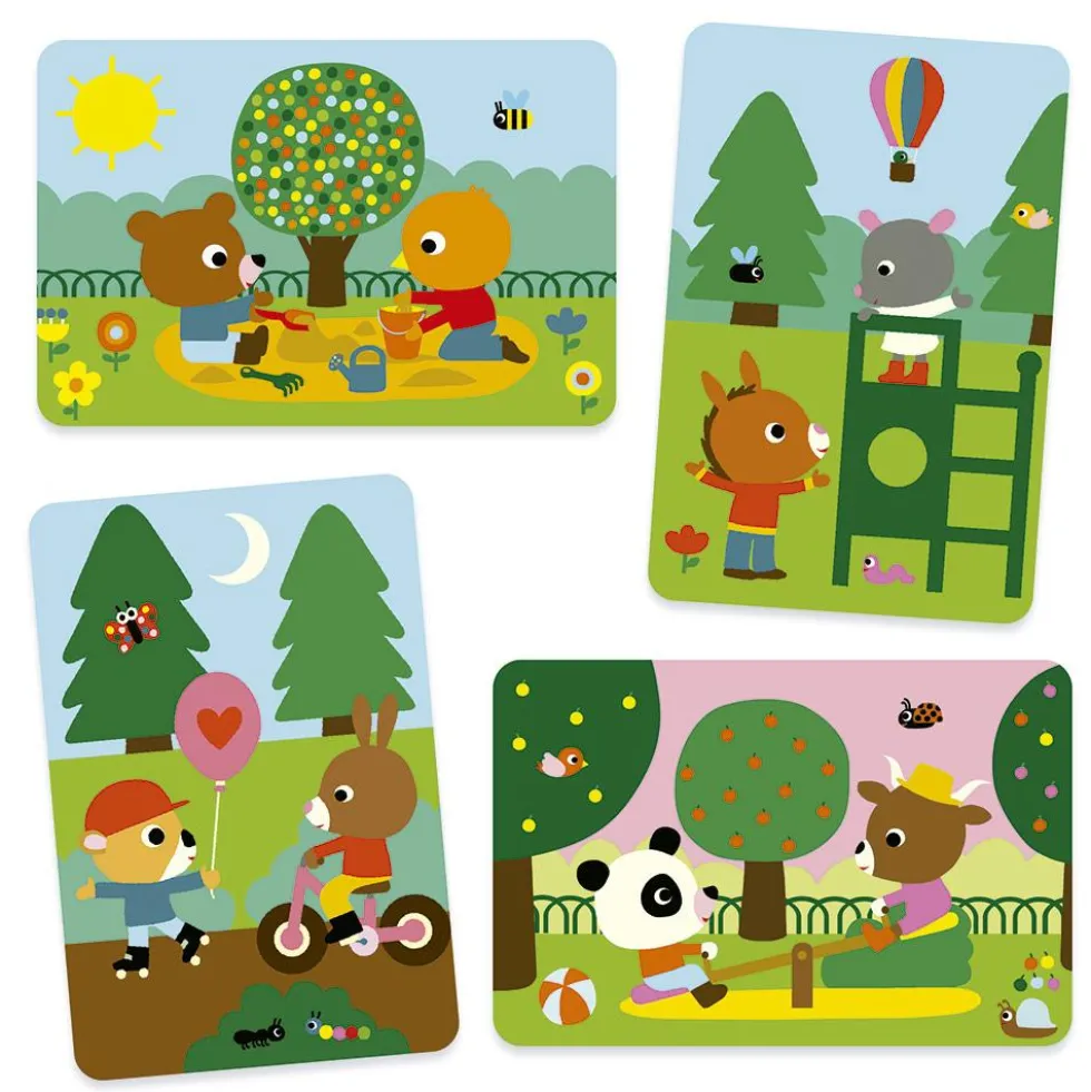 Dibujos mágicos para colorear: En el parque
