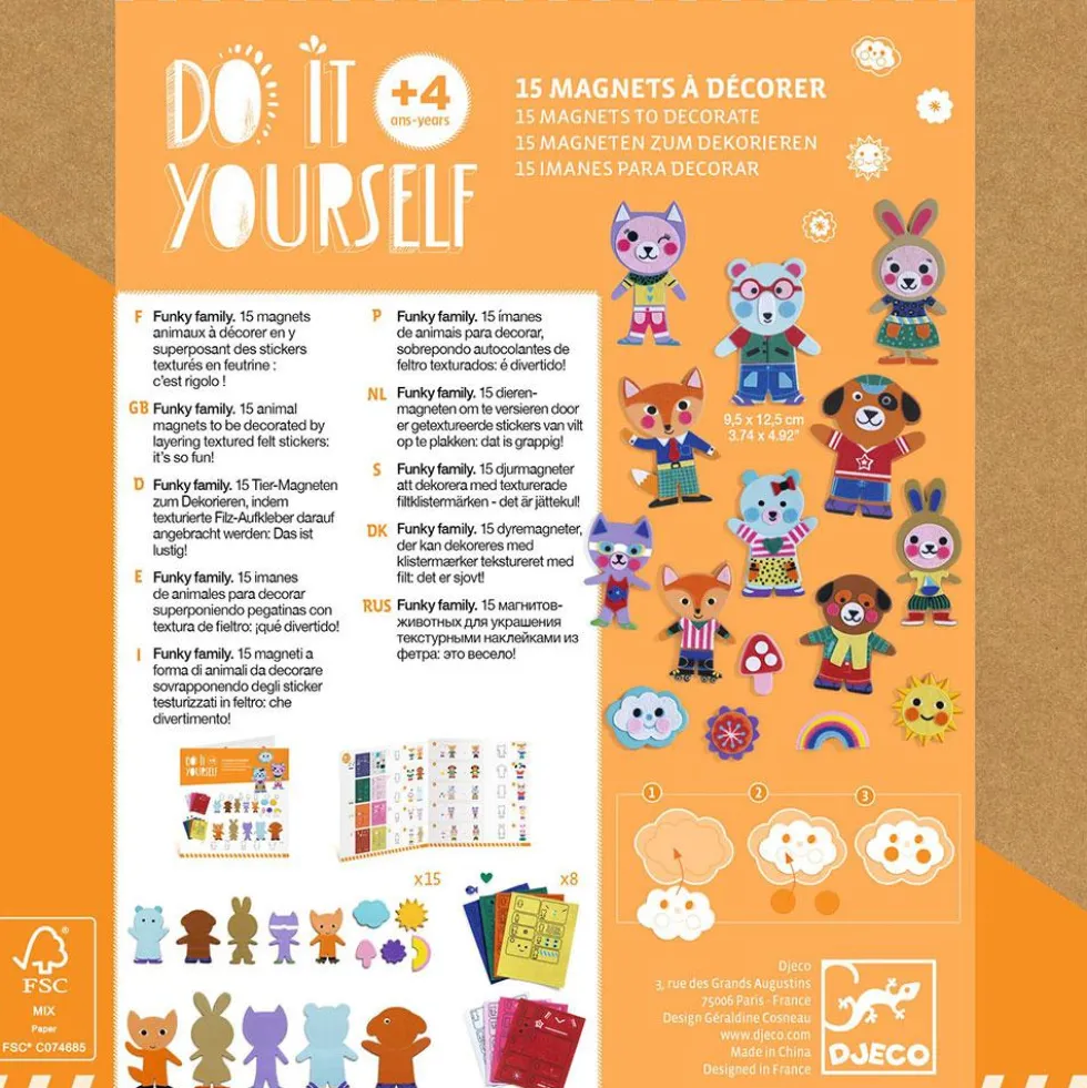 DIY 15 imanes para decorar con pegatinas de fieltro