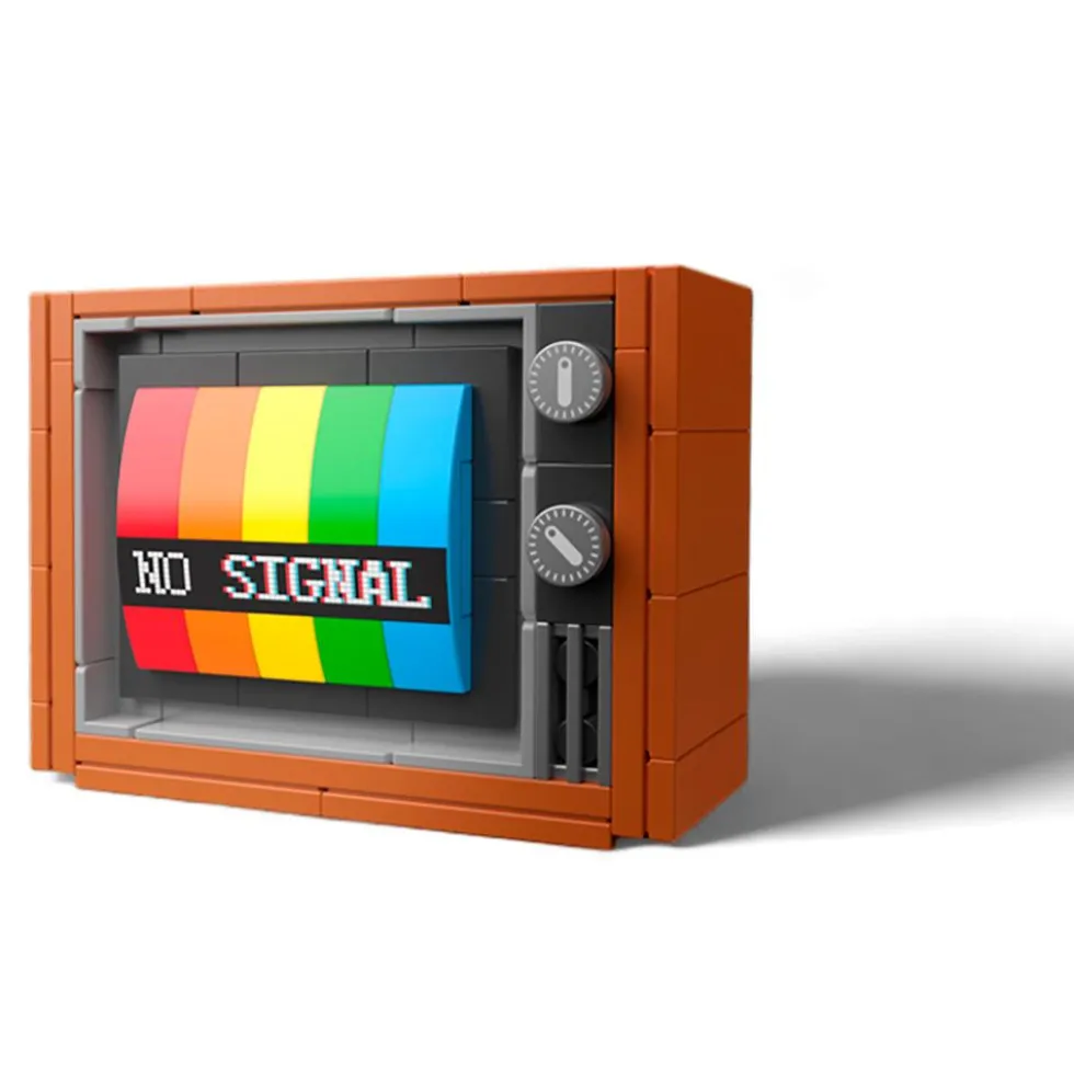 DIY miniatura televisor vintage Madnesstoys bricks 132 piezas