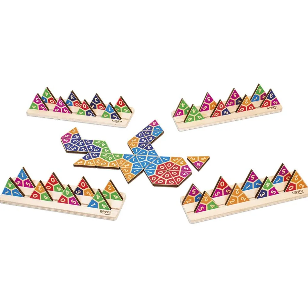Dominó triangular en caja de metal