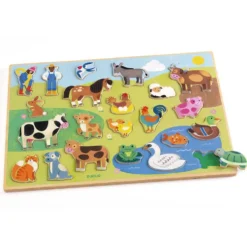 Encaje Puzzlo granja de madera
