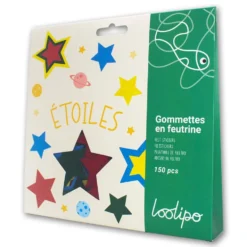 Estrellas de fieltro adhesivas 150 piezas