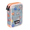 Estuche 2 pisos Sports 19,5x13x5cm con contenido