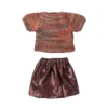 Falda y jersey de punto para ratoncita 15cm Maileg