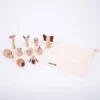Figuras animales de madera 10 piezas