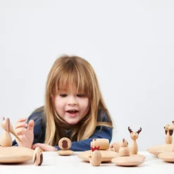 Figuras animales de madera 10 piezas