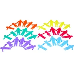 Figuras personas de colores translúcidos de silicona 36 piezas