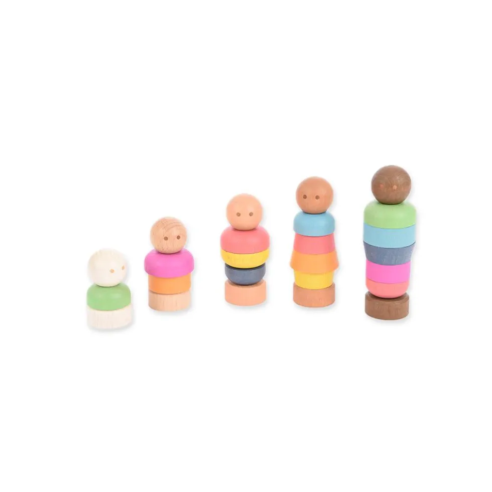 Figuras personas de madera para enroscar 25 piezas