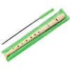 Flauta dulce con funda verde