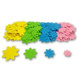 Flores de fieltro adhesivas 150 piezas