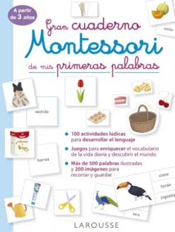 Gran cuaderno Montessori de mis primeras palabras 3 años