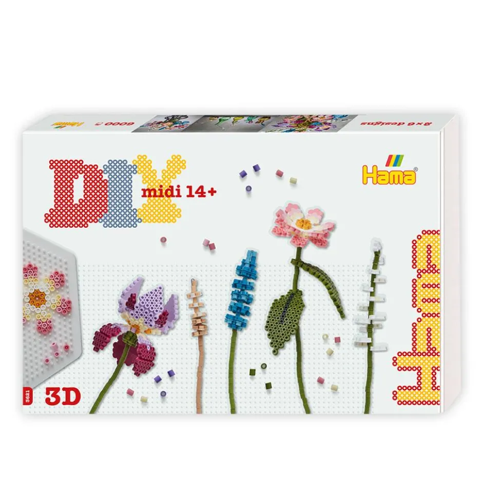 Hama Midi: DIY flores 3D 6000 perlas