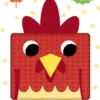 ¡Hola, gallina! Libro de tela