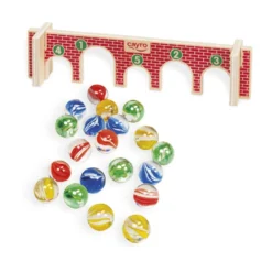 Juego de canicas en caja metal