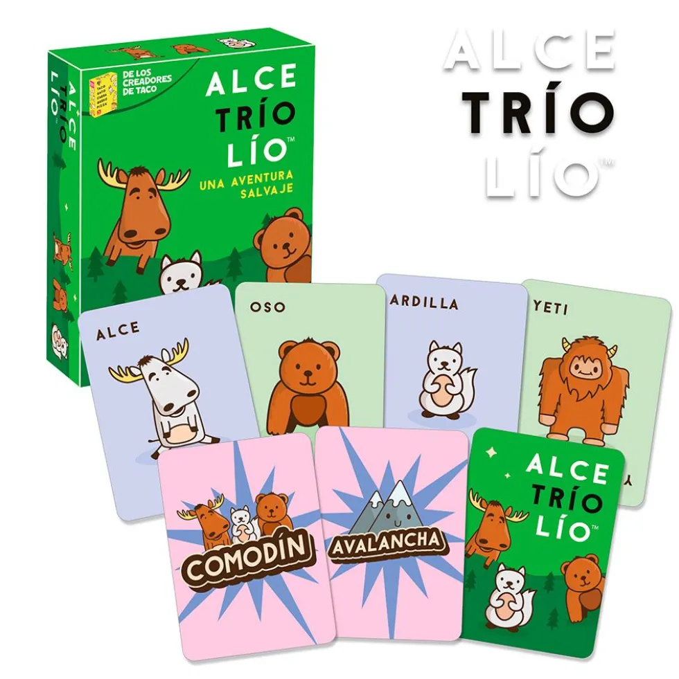 Juego de cartas Alce, trío, lío