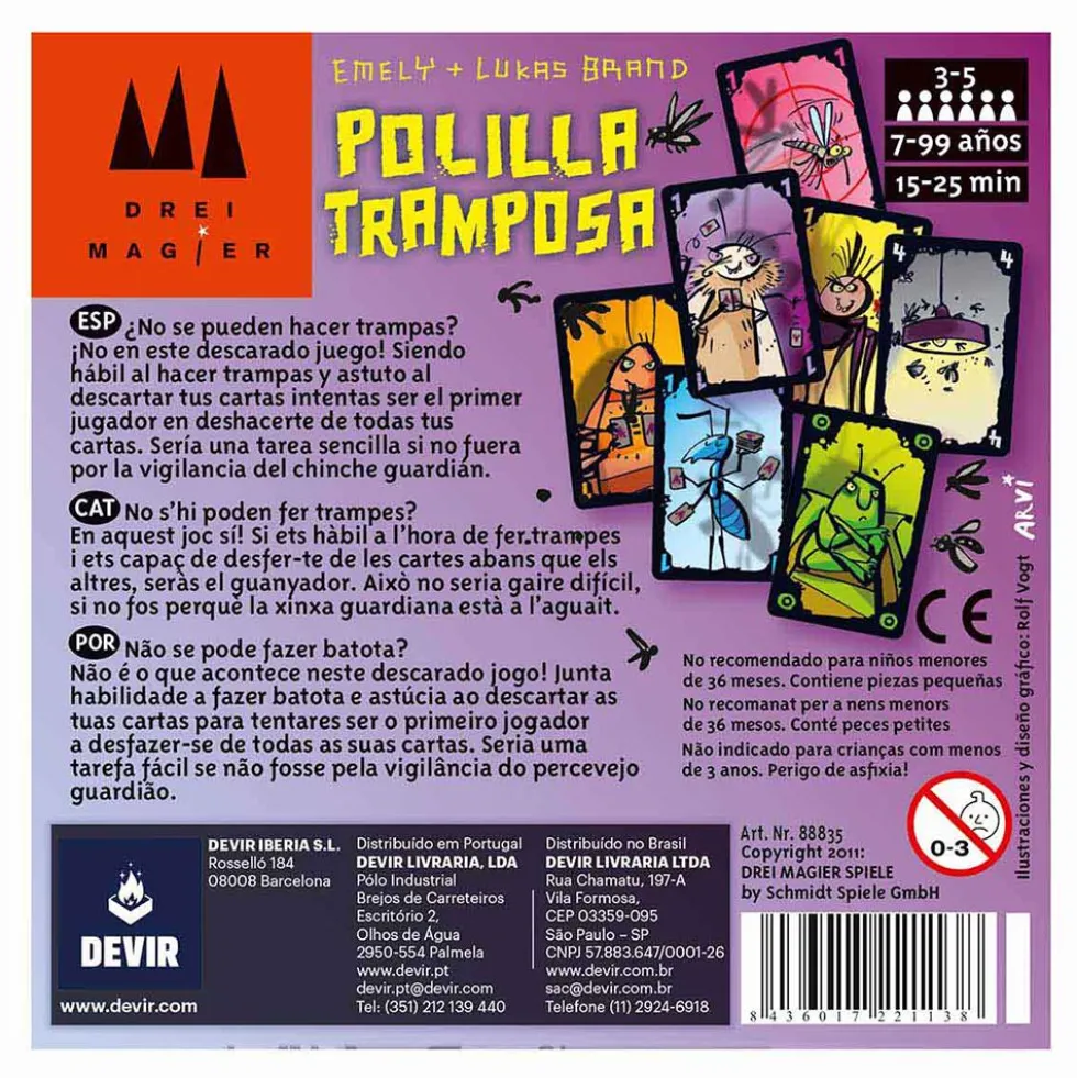 Juego de cartas La polilla tramposa