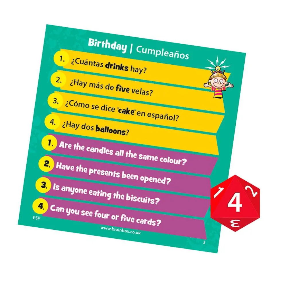 Juego de memoria Brainbox let´s learn english
