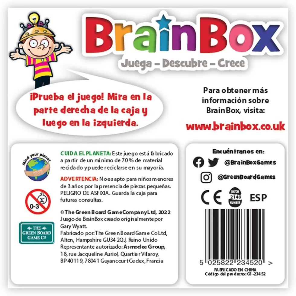 Juego de memoria Brainbox let´s learn english