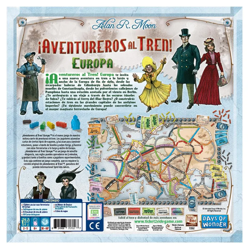 Juego de mesa Aventureros al tren: Europa
