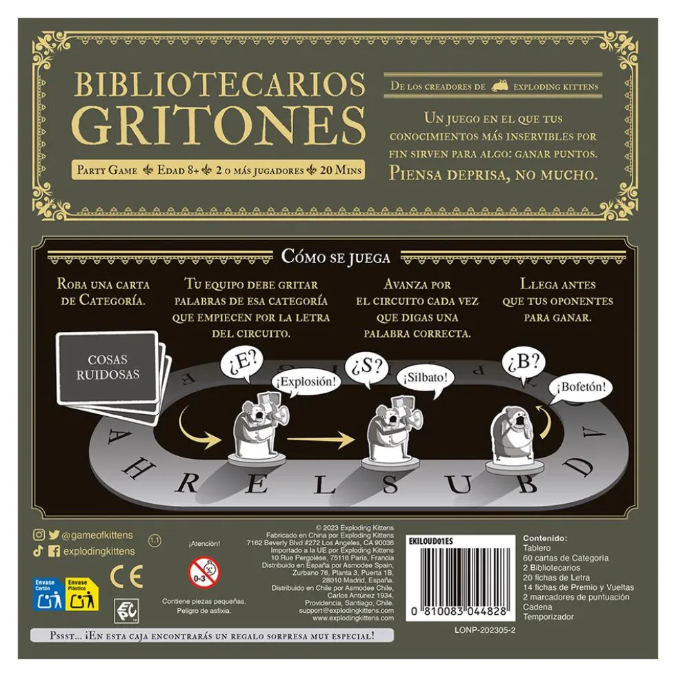 Juego de mesa Bibliotecarios gritones