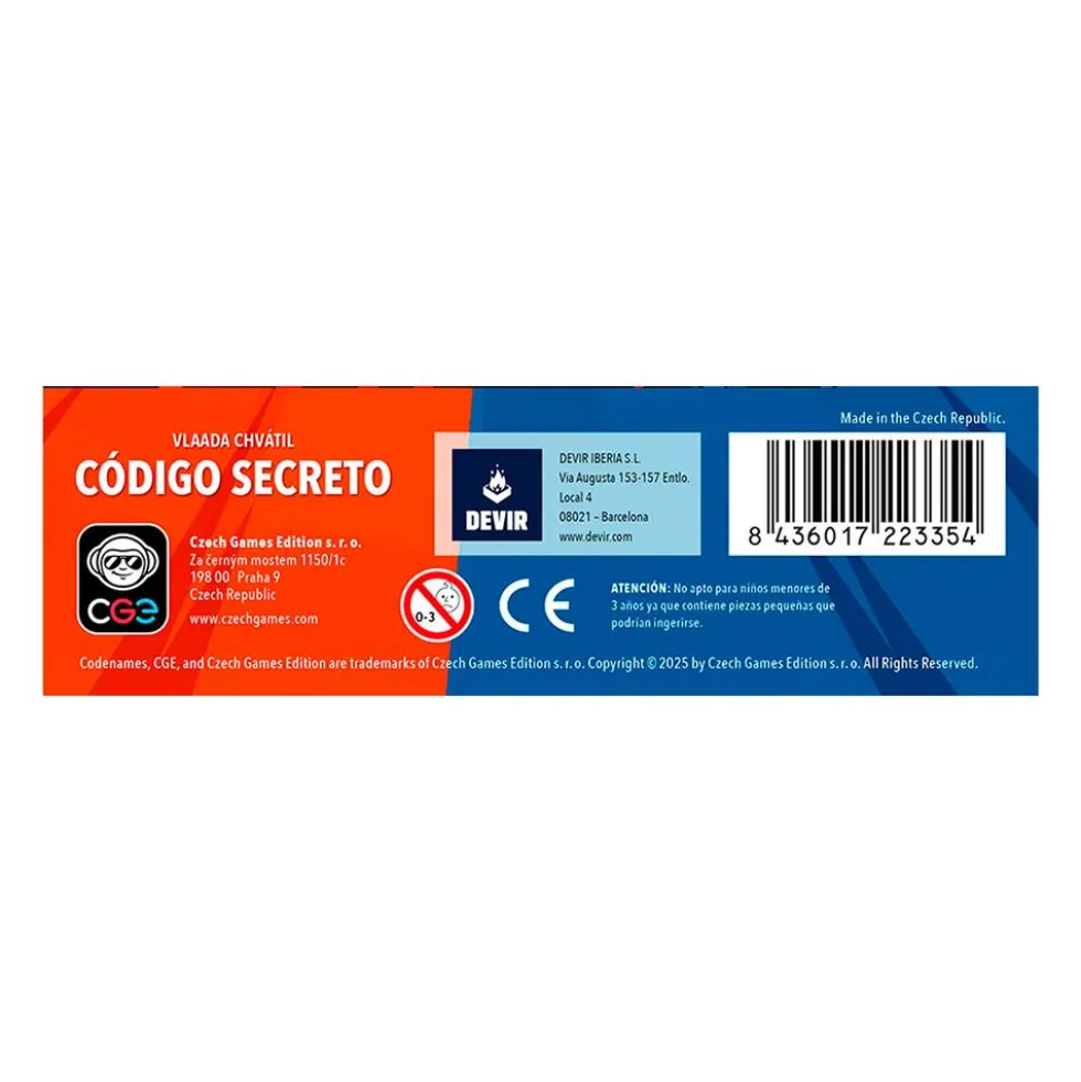 Juego de mesa Código secreto Devir.