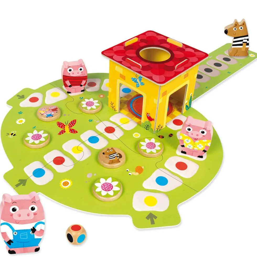 Juego de mesa cooperativo Los tres cerditos