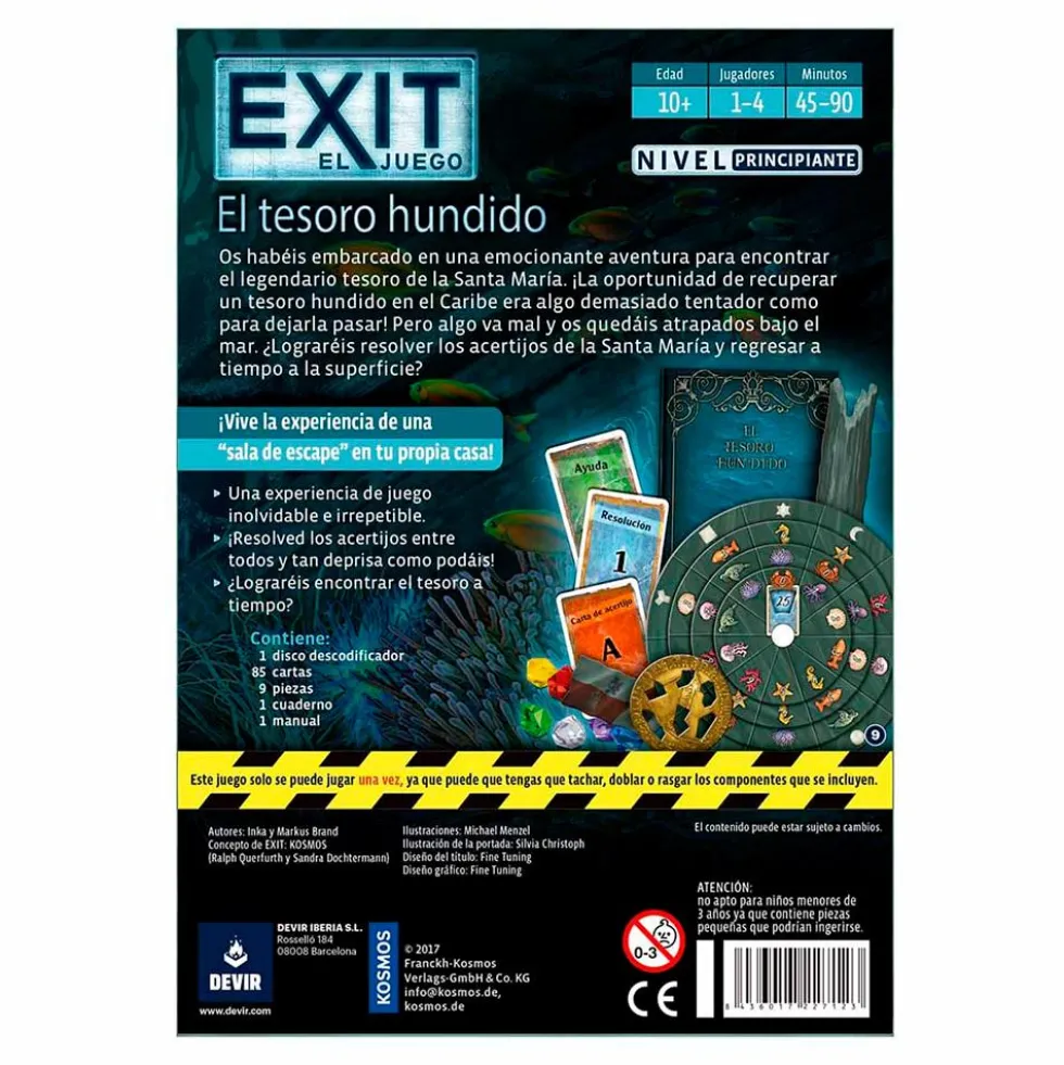 Juego de mesa Exit el tesoro hundido