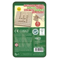 Juego de mesa Forma palabras madera en caja metal