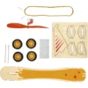 Kit montaje coche carreras propulsión goma elástica