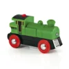 Locomotora verde bidireccional con luz a pilas