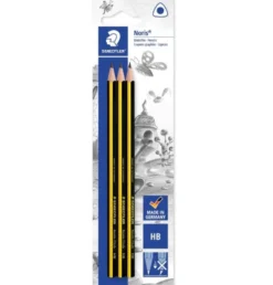 Lápiz grafito triangular HB 3 unidades Staedtler