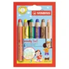 Lápiz grueso multifunción 6 colores Woody 3 en 1