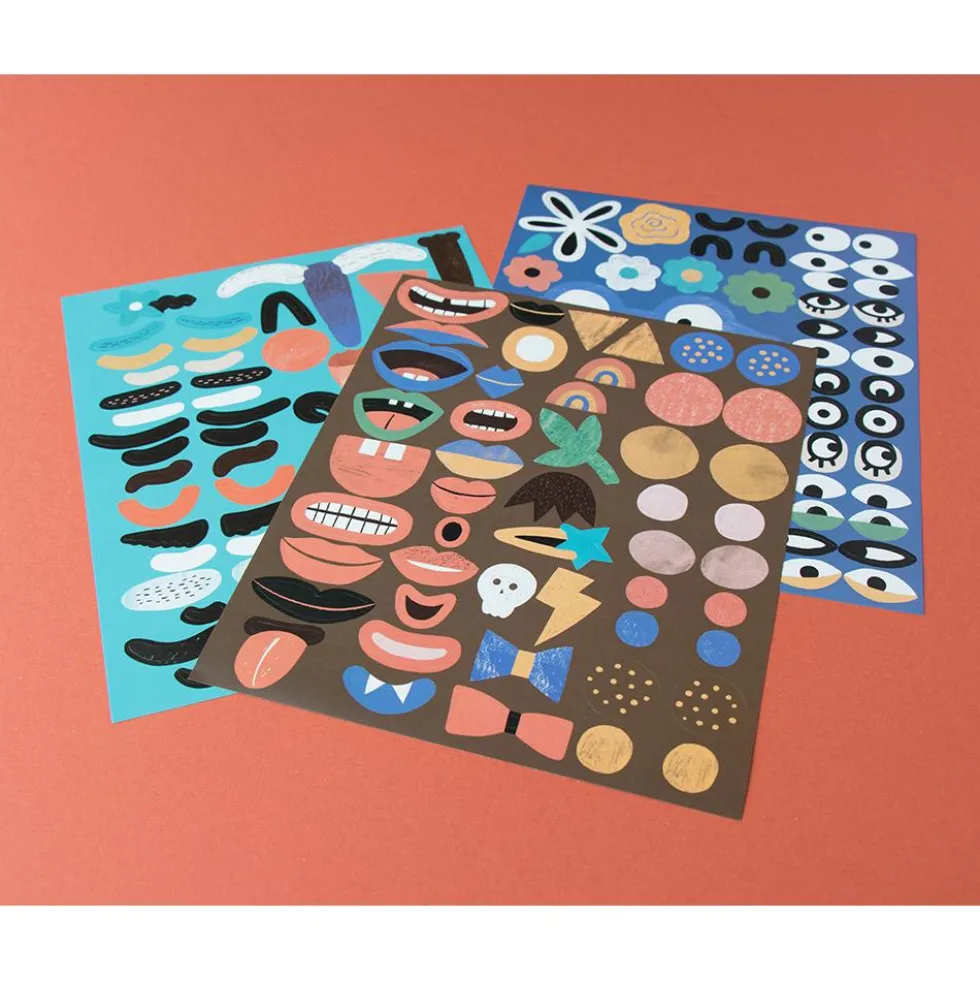 Make new friends crea guirnaldas de caras con pegatinas