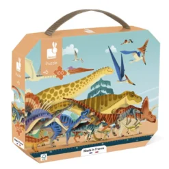 Maletín puzzle panorámico dinosaurios 100 piezas