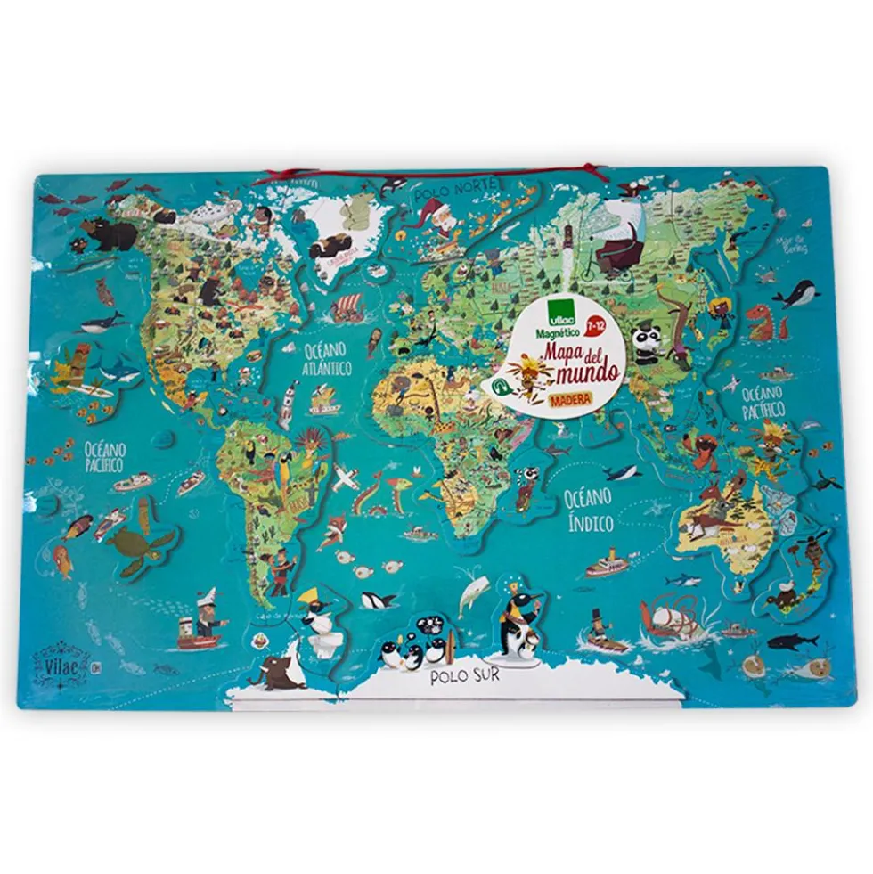 Mapa mundo magnético 78 piezas
