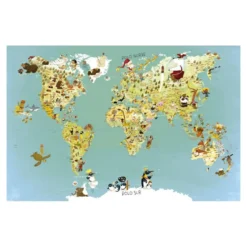 Mapa mundo magnético 78 piezas