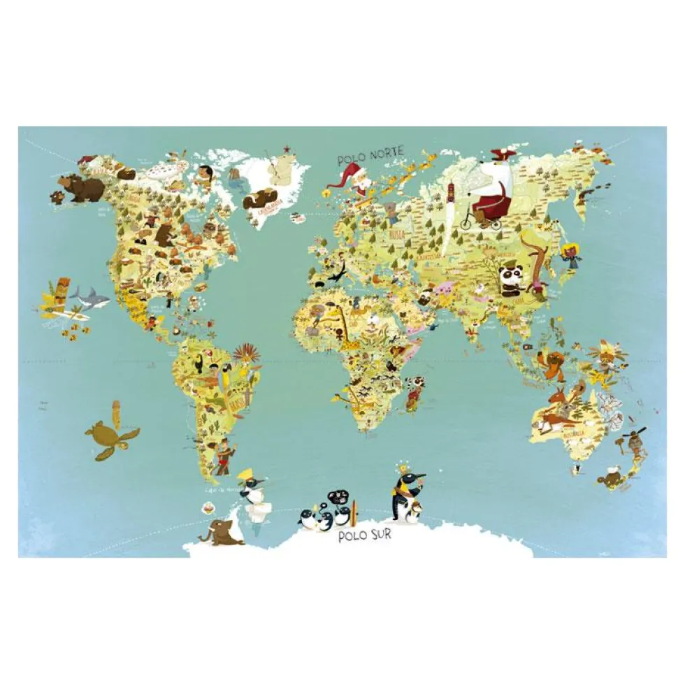 Mapa mundo magnético 78 piezas