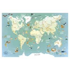 Mapa mundo magnético 78 piezas