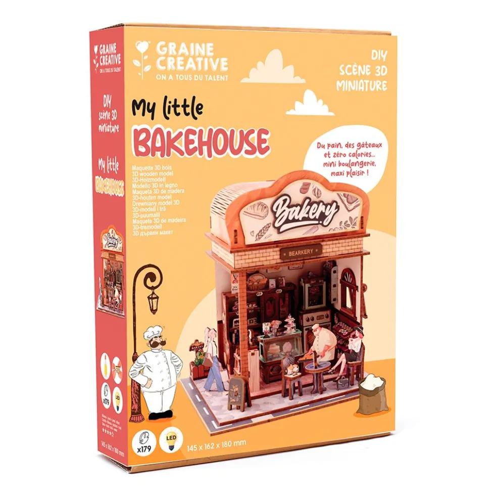 Maqueta madera 3D Bakehouse con luz