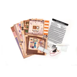 Maqueta madera 3D Coffee Shop con luz