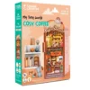Maqueta soporte de libros 3D Cosy Coffee con luz