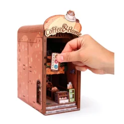 Maqueta soporte de libros 3D Cosy Coffee con luz
