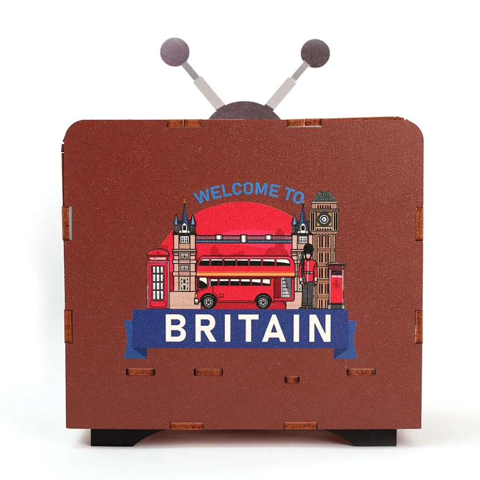 Maqueta TV 3D miniatura Londres con luz