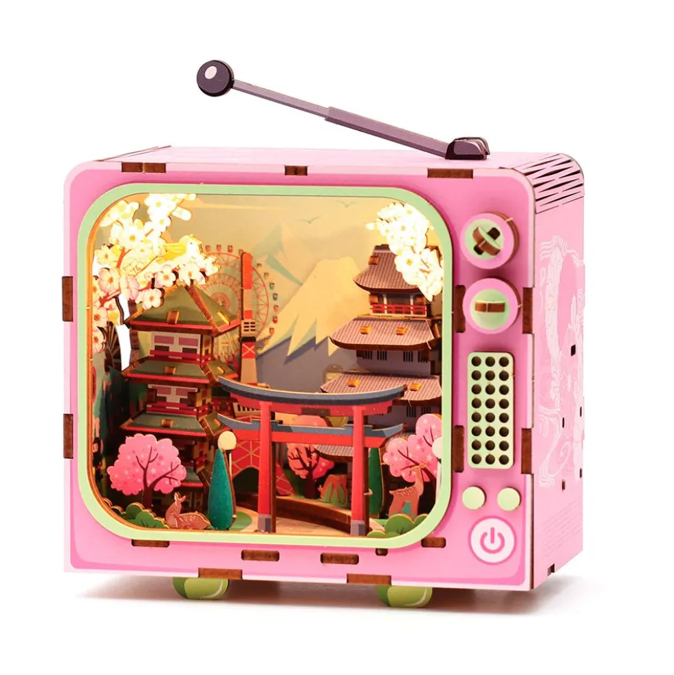 Maqueta TV 3D miniatura Tokio con luz