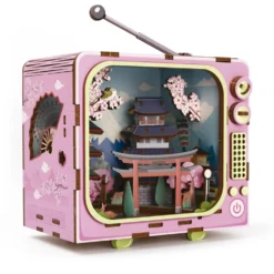 Maqueta TV 3D miniatura Tokio con luz