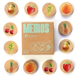 Memory bambú frutas