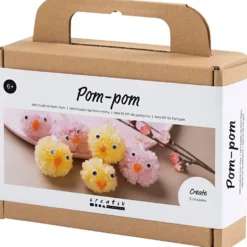 Mini kit DIY pom-pom crea pollitos con pompones