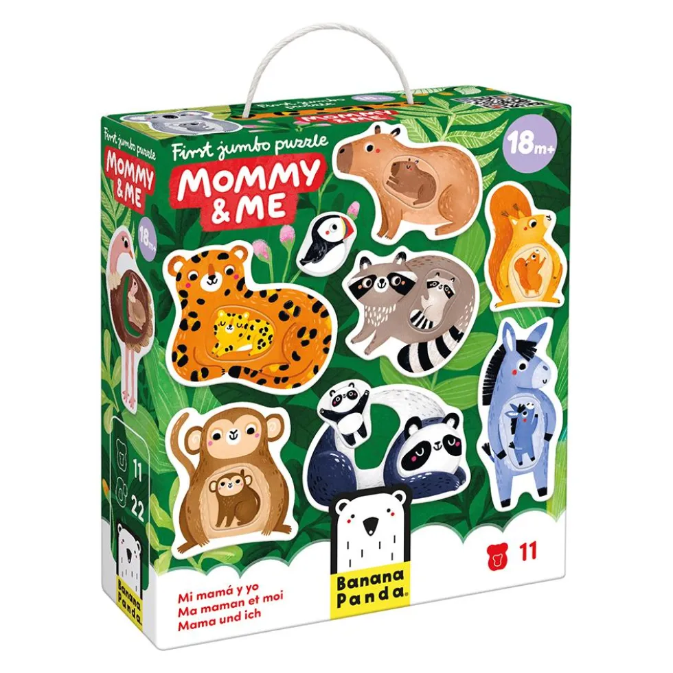 Mi primer puzzle jumbo Mi mamá y yo animales 22 piezas