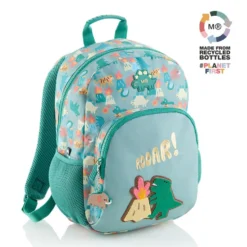 Mochila doble London Dino Roar reciclada 25,5x16x35cm
