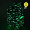 Mochila triple Lisboa Fossil brilla en la oscuridad reciclada 27x18x40cm